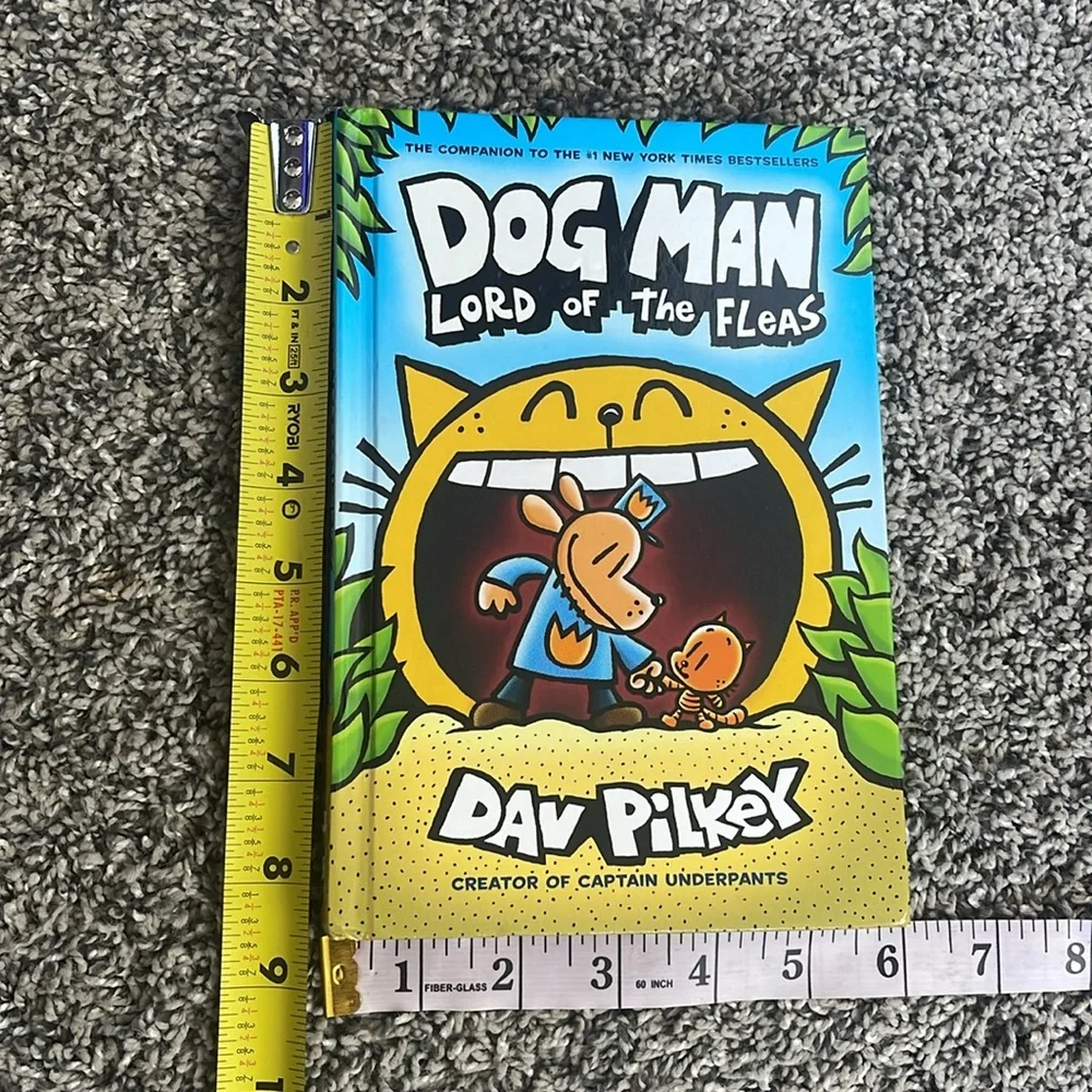 Kids book Dog Man Lord of the Fleas by Dav Pilkey comic book style scholastic
